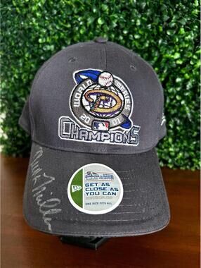 2001 Arizona Diamondbacks World Series Hat New Era Signed Brim